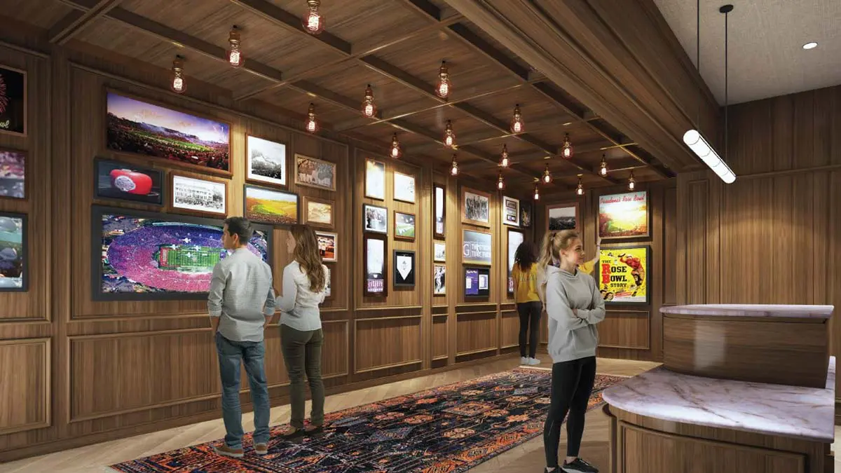 south end zone field club interior